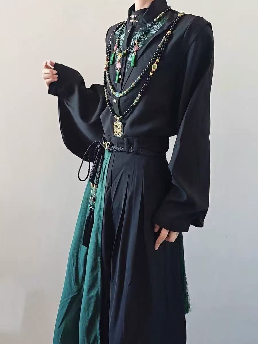 Setelan Bisex Gaya Cina Baru u - Street Fashion Outfit For Men ulasan dan harga
