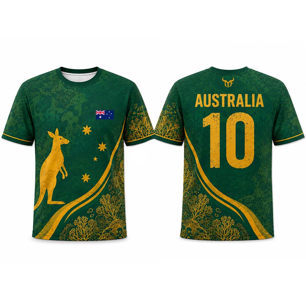 Jersey Cetak Bendera Australia - Street Fashion Australia ulasan dan harga