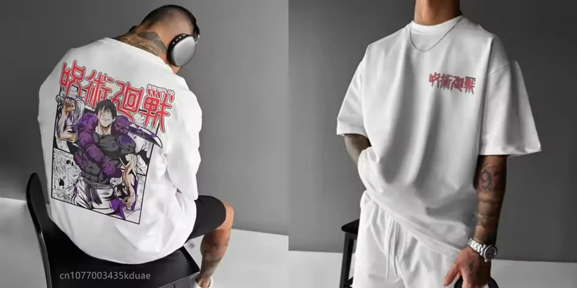 Kaus Jujitsu Kaisen Atasan Gra - Street Fashion Japan ulasan dan harga